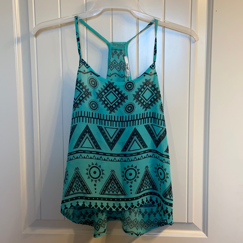 Papaya see through tank top